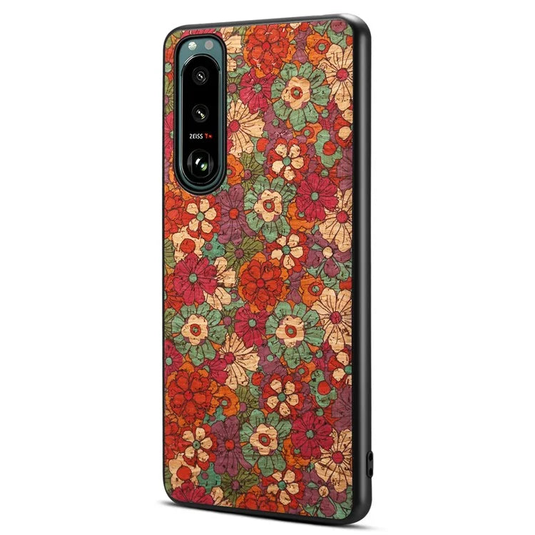 For Sony Xperia 5 III 5G Case Shock-Absorbing Phone Cover with Flower Pattern