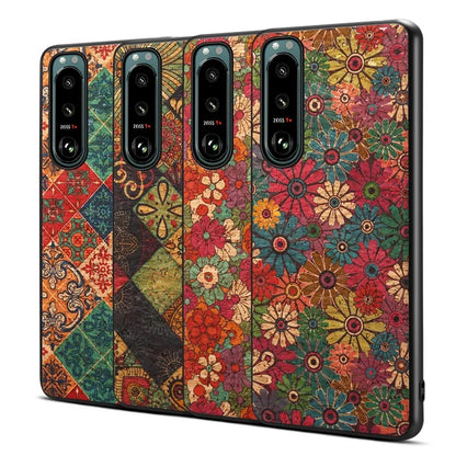 For Sony Xperia 5 III 5G Case Shock-Absorbing Phone Cover with Flower Pattern