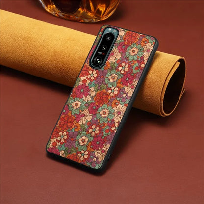 For Sony Xperia 5 III 5G Case Shock-Absorbing Phone Cover with Flower Pattern
