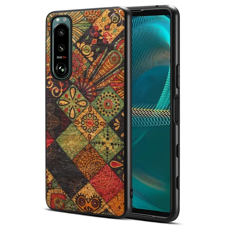 For Sony Xperia 5 III 5G Case Shock-Absorbing Phone Cover with Flower Pattern