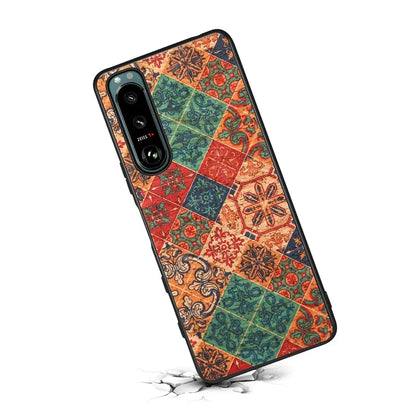For Sony Xperia 5 III 5G Case Shock-Absorbing Phone Cover with Flower Pattern