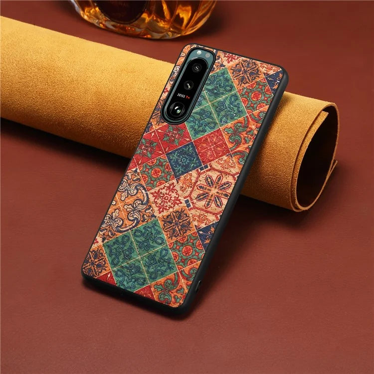 For Sony Xperia 5 III 5G Case Shock-Absorbing Phone Cover with Flower Pattern