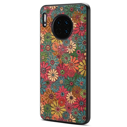 For Huawei Mate 30 Pro 4G / 5G Case PU Leather Floral Pattern Phone Back Cove