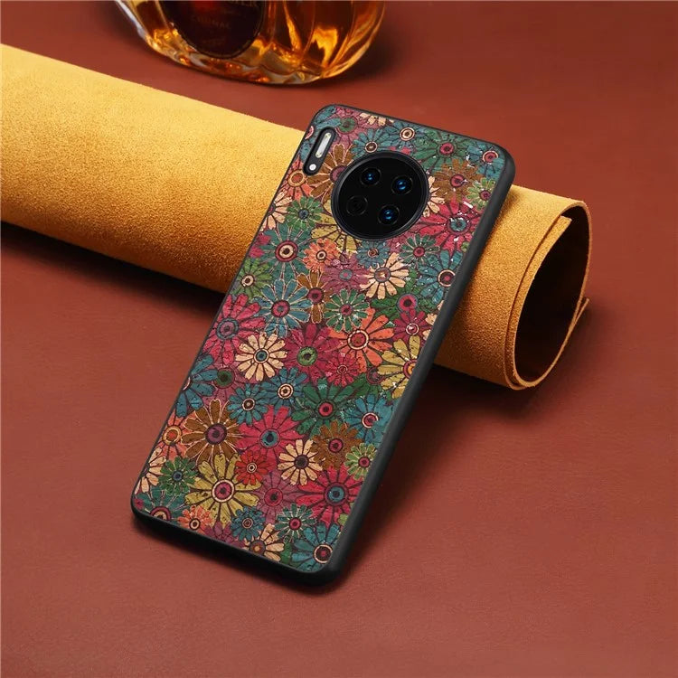 For Huawei Mate 30 Pro 4G / 5G Case PU Leather Floral Pattern Phone Back Cove
