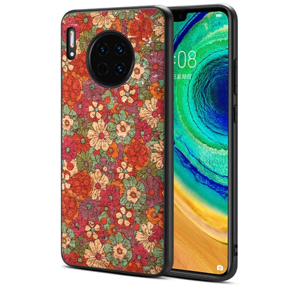 For Huawei Mate 30 Pro 4G / 5G Case PU Leather Floral Pattern Phone Back Cove