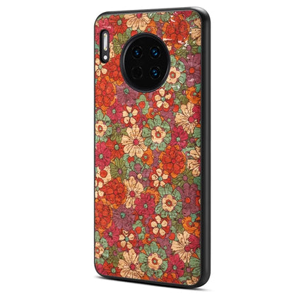 For Huawei Mate 30 Pro 4G / 5G Case PU Leather Floral Pattern Phone Back Cove