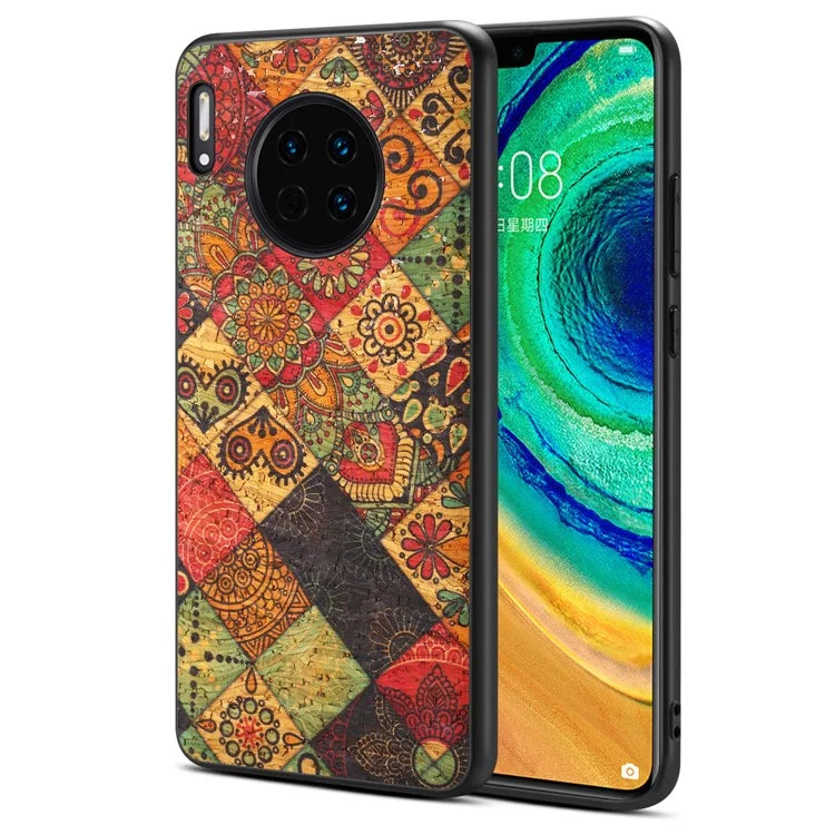 For Huawei Mate 30 Pro 4G / 5G Case PU Leather Floral Pattern Phone Back Cove