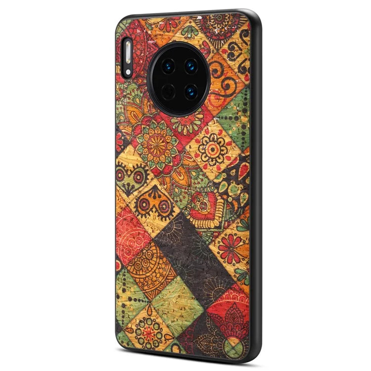 For Huawei Mate 30 Pro 4G / 5G Case PU Leather Floral Pattern Phone Back Cove