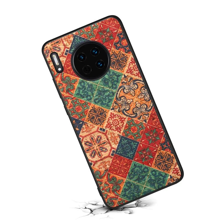 For Huawei Mate 30 Pro 4G / 5G Case PU Leather Floral Pattern Phone Back Cove