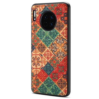 For Huawei Mate 30 Pro 4G / 5G Case PU Leather Floral Pattern Phone Back Cove