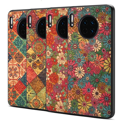 For Huawei Mate 30 Pro 4G / 5G Case PU Leather Floral Pattern Phone Back Cove