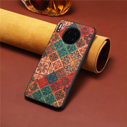 For Huawei Mate 30 Pro 4G / 5G Case PU Leather Floral Pattern Phone Back Cove