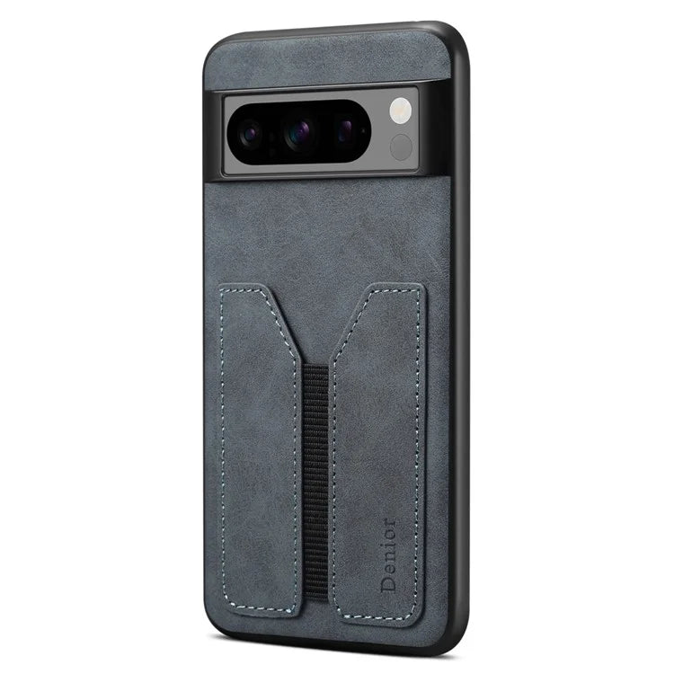 DENIOR For Google Pixel 8 Pro Case PU Leather Phone Back Cover with Elastic Card Holder