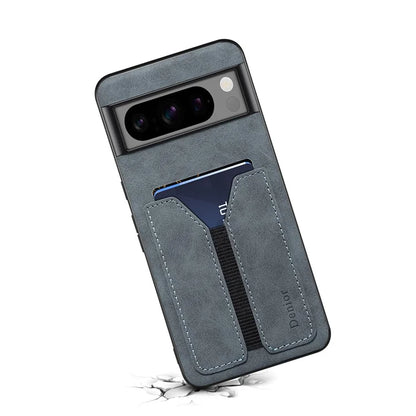 DENIOR For Google Pixel 8 Pro Case PU Leather Phone Back Cover with Elastic Card Holder