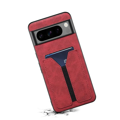 DENIOR For Google Pixel 8 Pro Case PU Leather Phone Back Cover with Elastic Card Holder
