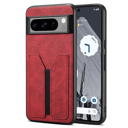 DENIOR For Google Pixel 8 Pro Case PU Leather Phone Back Cover with Elastic Card Holder