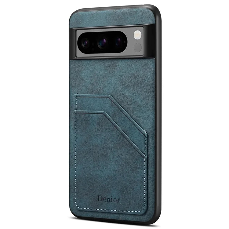 DENIOR For Google Pixel 8 Pro Cell Phone Case Retro Dual Card Slots Back Shell