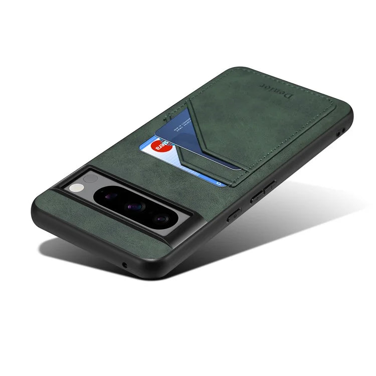 DENIOR For Google Pixel 8 Pro Cell Phone Case Retro Dual Card Slots Back Shell