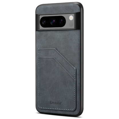 DENIOR For Google Pixel 8 Pro Cell Phone Case Retro Dual Card Slots Back Shell