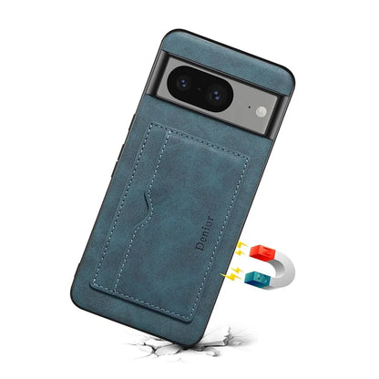 DENIOR For Google Pixel 8 Case Retro Leather+TPU+PC Card Holder Phone Cover