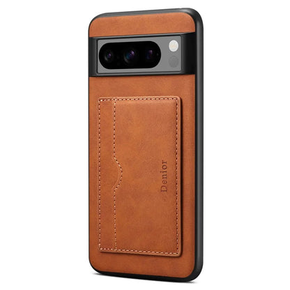 DENIOR For Google Pixel 8 Pro Case Leather+TPU+PC Kickstand Protective Cover