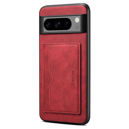 DENIOR For Google Pixel 8 Pro Case Leather+TPU+PC Kickstand Protective Cover