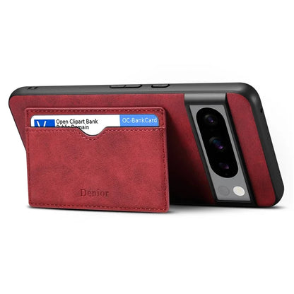 DENIOR For Google Pixel 8 Pro Case Leather+TPU+PC Kickstand Protective Cover