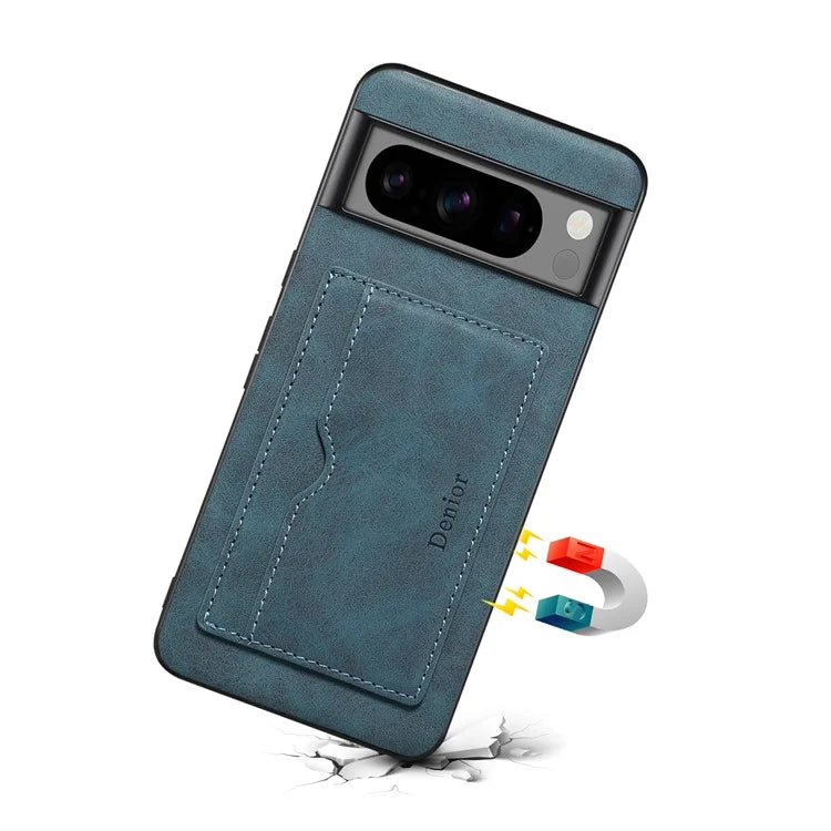 DENIOR For Google Pixel 8 Pro Case Leather+TPU+PC Kickstand Protective Cover