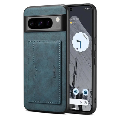 DENIOR For Google Pixel 8 Pro Case Leather+TPU+PC Kickstand Protective Cover