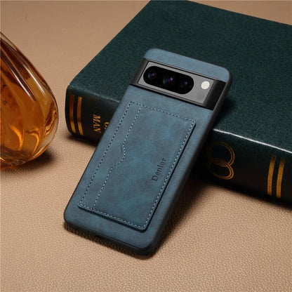 DENIOR For Google Pixel 8 Pro Case Leather+TPU+PC Kickstand Protective Cover