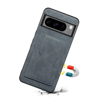 DENIOR For Google Pixel 8 Pro Case Leather+TPU+PC Kickstand Protective Cover
