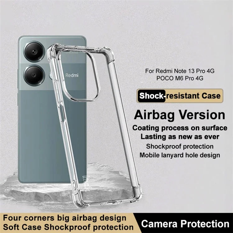 IMAK For Xiaomi Redmi Note 13 Pro 4G / Poco M6 Pro 4G Case Anti-drop TPU Phone Shell