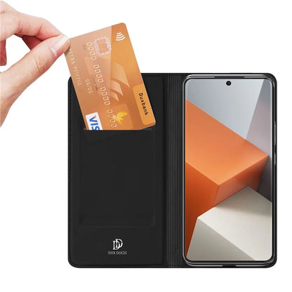 DUX DUCIS Skin Pro Series For Xiaomi Redmi Note 13 Pro+ 5G Magnetic Phone Case Leather Card Slot Cover