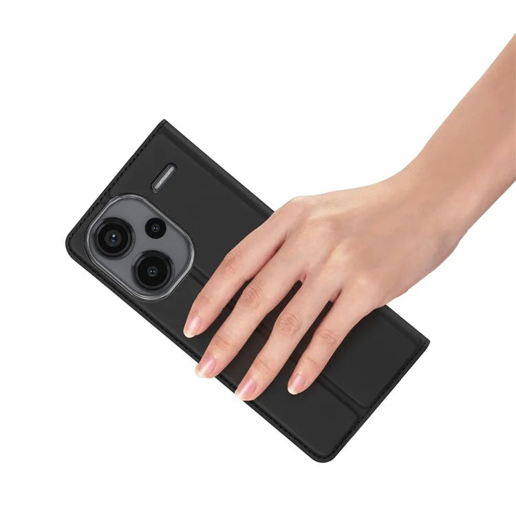 DUX DUCIS Skin Pro Series For Xiaomi Redmi Note 13 Pro+ 5G Magnetic Phone Case Leather Card Slot Cover