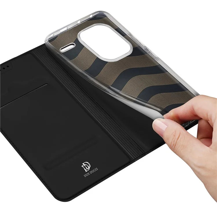 DUX DUCIS Skin Pro Series For Xiaomi Redmi Note 13 Pro+ 5G Magnetic Phone Case Leather Card Slot Cover