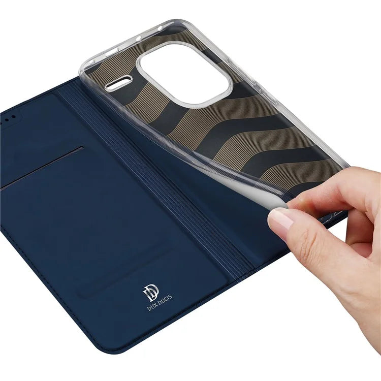 DUX DUCIS Skin Pro Series For Xiaomi Redmi Note 13 Pro+ 5G Magnetic Phone Case Leather Card Slot Cover