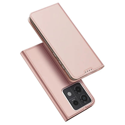 DUX DUCIS Skin Pro Series For Xiaomi Redmi Note 13 Pro 5G / Poco X6 5G Case Leather Flip Stand Card Holder Cover
