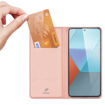 DUX DUCIS Skin Pro Series For Xiaomi Redmi Note 13 Pro 5G / Poco X6 5G Case Leather Flip Stand Card Holder Cover