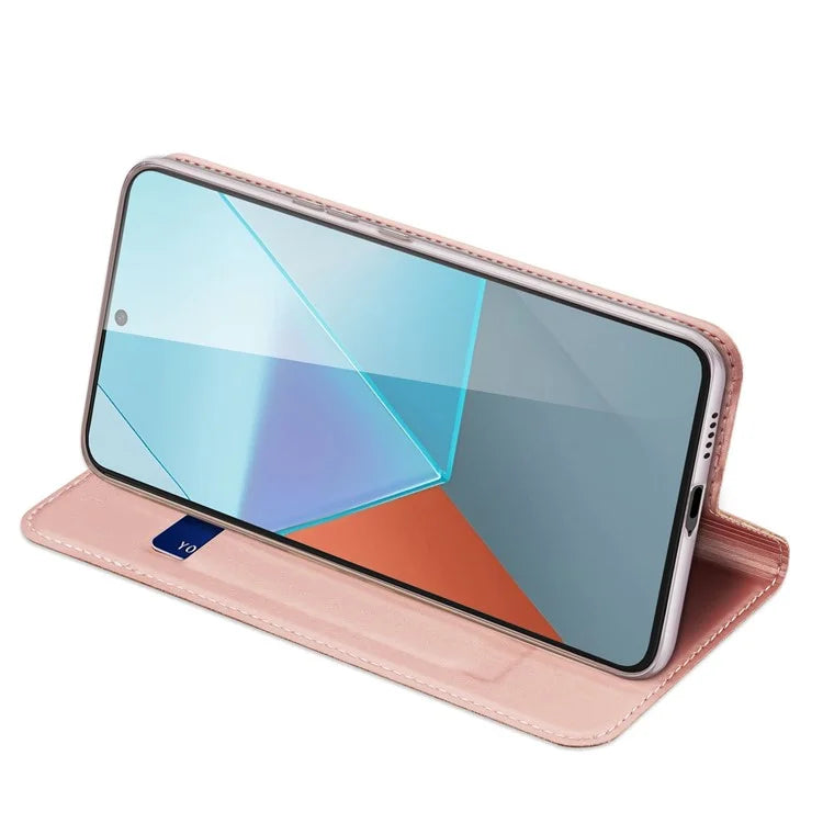 DUX DUCIS Skin Pro Series For Xiaomi Redmi Note 13 Pro 5G / Poco X6 5G Case Leather Flip Stand Card Holder Cover