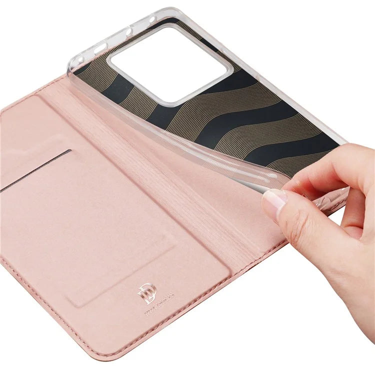 DUX DUCIS Skin Pro Series For Xiaomi Redmi Note 13 Pro 5G / Poco X6 5G Case Leather Flip Stand Card Holder Cover
