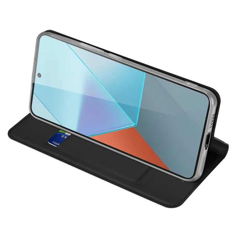 DUX DUCIS Skin Pro Series For Xiaomi Redmi Note 13 Pro 5G / Poco X6 5G Case Leather Flip Stand Card Holder Cover