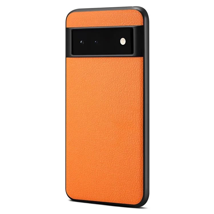 For Google Pixel 6 Phone Case PU Leather+PC+TPU Cover Calf Texture