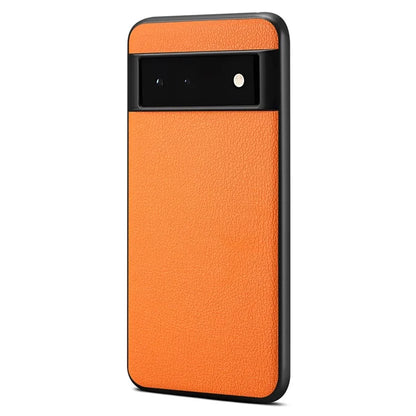 For Google Pixel 6 Phone Case PU Leather+PC+TPU Cover Calf Texture