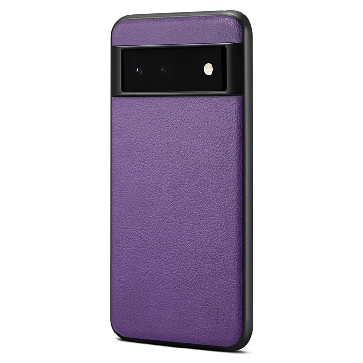 For Google Pixel 6 Phone Case PU Leather+PC+TPU Cover Calf Texture