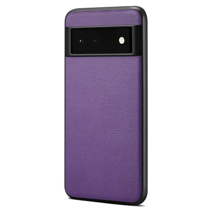 For Google Pixel 6 Phone Case PU Leather+PC+TPU Cover Calf Texture