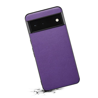 For Google Pixel 6 Phone Case PU Leather+PC+TPU Cover Calf Texture