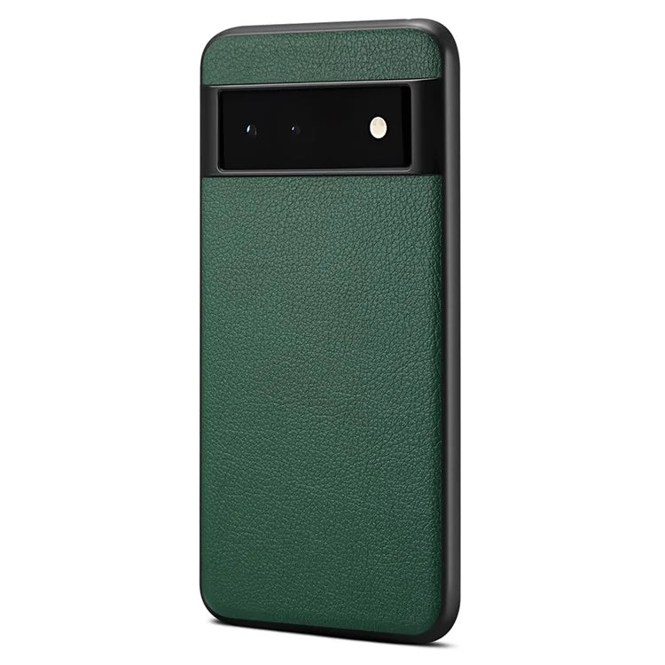 For Google Pixel 6 Phone Case PU Leather+PC+TPU Cover Calf Texture