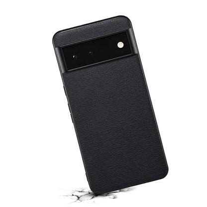 For Google Pixel 6 Phone Case PU Leather+PC+TPU Cover Calf Texture