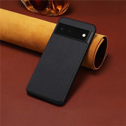 For Google Pixel 6 Phone Case PU Leather+PC+TPU Cover Calf Texture