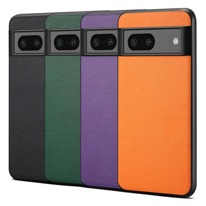 For Google Pixel 7a Phone Case PU Leather Coated PC+TPU Shockproof Cover
